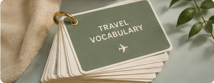 Preview of Travel English Flashcard Set